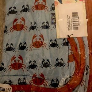 Kickee Swaddle in Pond Crabbies! NIB!